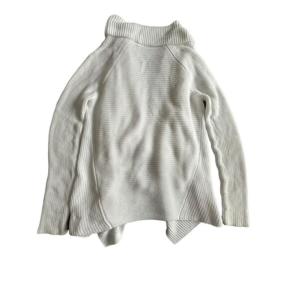 Vince Women's Size Small Weave Knit Shawl Collar Open Cardigan Sweater White M11 - Picture 10 of 11